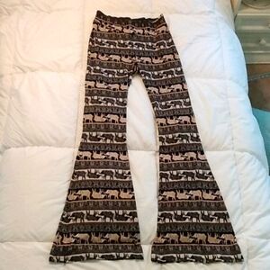 Print, About A Girl, Bell Bottom Pants, fits Size Small